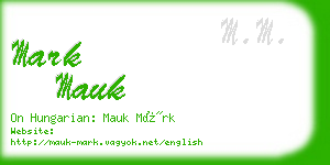 mark mauk business card